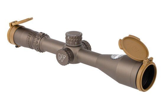 Nightforce NX8 4-32x50mm Mil-XT Reticle FFP Rifle Scope in Dark Earth has a 30mm tube